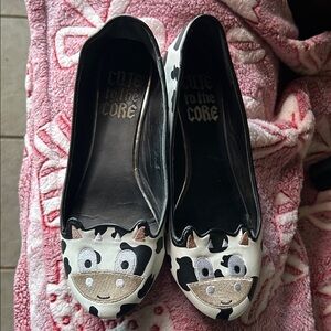 Cow Shoes - Black and White purchased at ModCloth